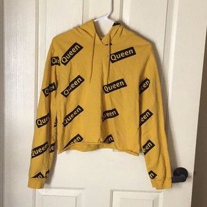 Yellow hoodie crop top ❗️FINAL SALE❗️